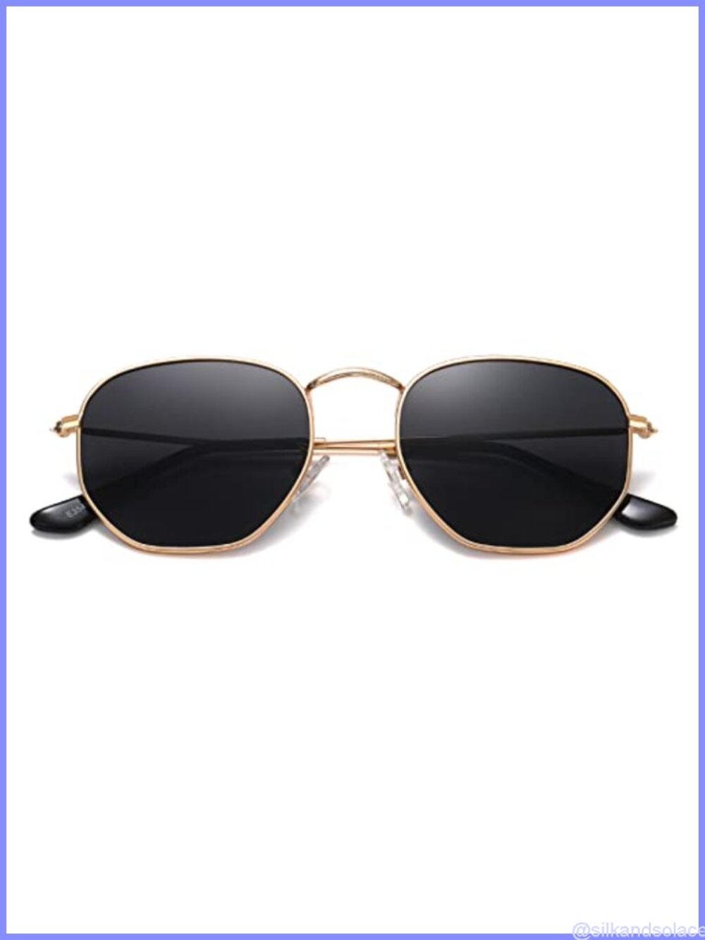Polarized Hexagon Sunglasses Metal Frame UV400 Full Frame Unisex